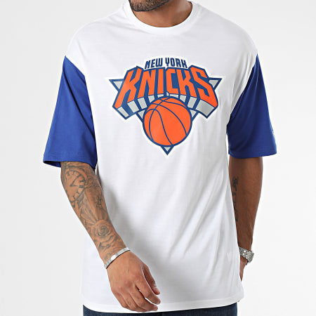 New Era - NBA Inserto a colori New York Knicks Tee Shirt 60424432 Bianco Blu Reale
