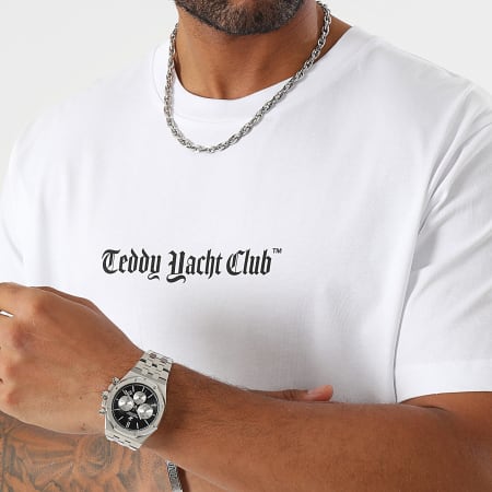 Teddy Yacht Club - Tee Shirt Oversize Large Art Series Dripping Pink Blanc