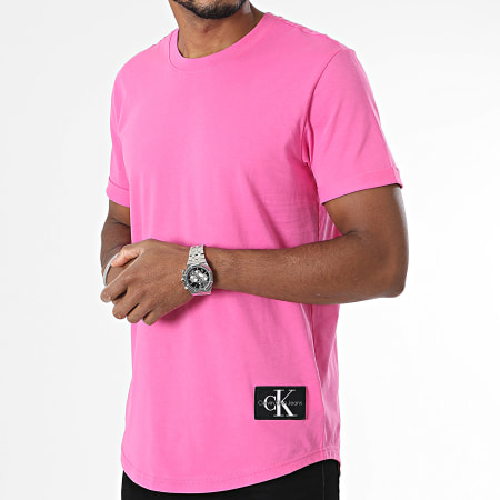 Calvin Klein - Maglietta rotonda con stemma oversize 3482 Rosa