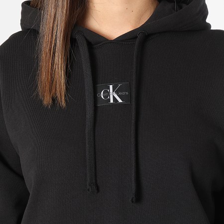 Calvin Klein - Sudadera con capucha para mujer 2539 Negro