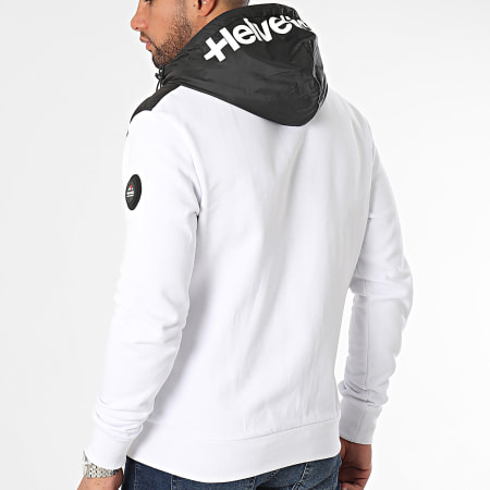 Helvetica - Chaqueta con capucha Briançon Negro Blanco