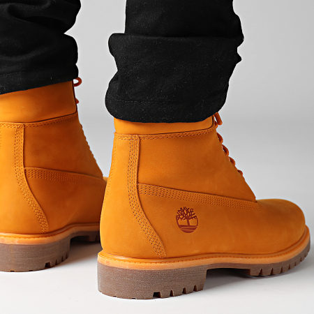 Stivali Timberland Premium 6 Inch Waterproof A5VJN Medium Orange Nubuck