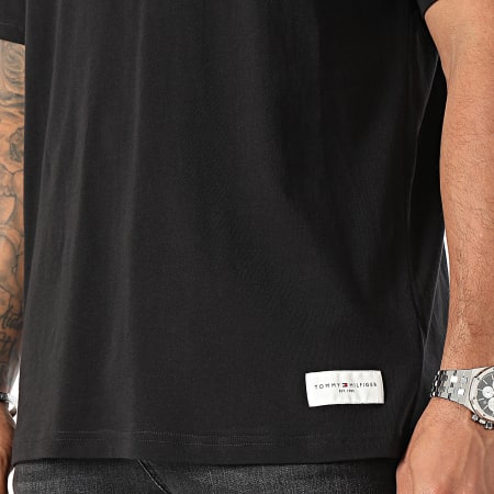 Tommy Hilfiger - Maglietta con logo a strisce 3005 nero