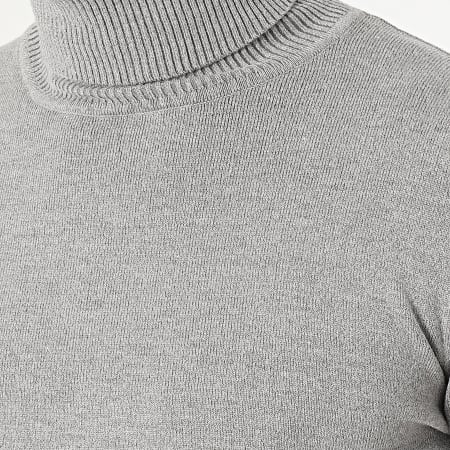 John H - Lot De 2 Pulls Col Roulé Gris Blanc