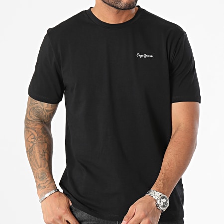 Pepe Jeans - Solid Camiseta Negro