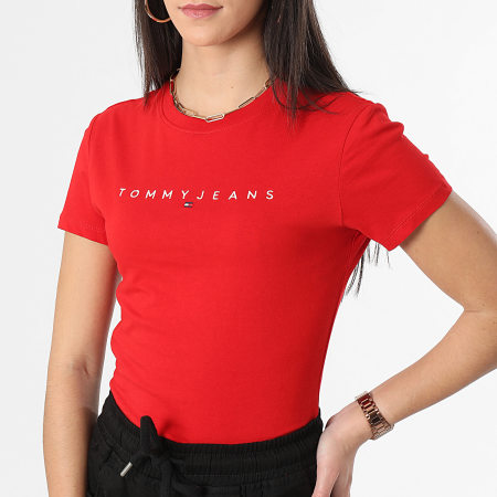 T shirt tommy 2025 hilfiger rouge femme