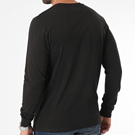 Tommy Jeans - Set di 2 camicie a maniche lunghe Slim Flag 8278 nero bianco