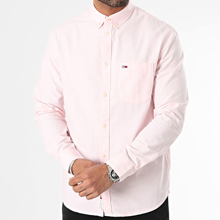Tommy Jeans - Chemise Manches Longues Regular Oxford 8335 Rose
