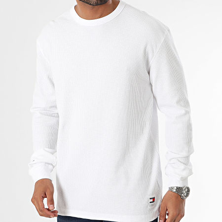 Tommy Jeans - Pull Waffle 8435 Blanc