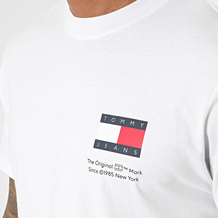 Tommy Jeans - Essential Flag Slim Camiseta 8263 Blanco