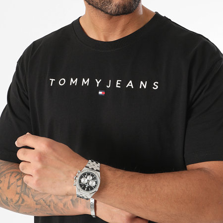 Tommy Jeans - Camiseta Linear Logo 7993 Negra