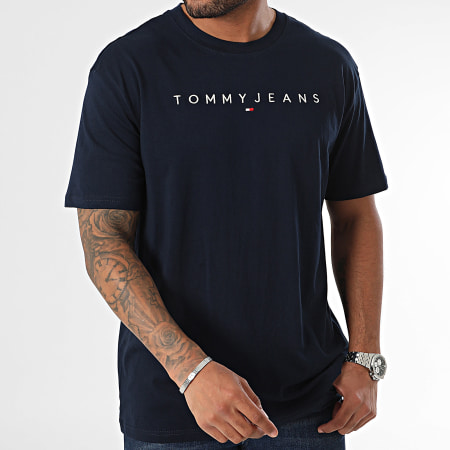 Tommy Jeans - Tee Shirt Linear Logo 7993 Bleu Marine