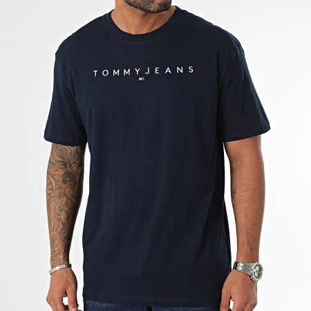Tommy Jeans - Camiseta Linear Logo 7993 Azul Marino