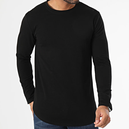 Uniplay - Lote de 2 camisetas negras burdeos de manga larga