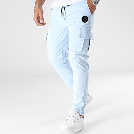 Zelys Paris - Pantalones cargo azul claro