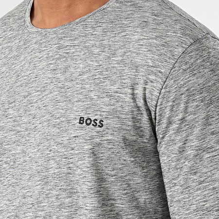 BOSS - Tee Shirt Manches Longues Mix And Match 50515389 Gris Chiné