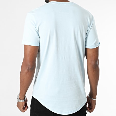 Calvin Klein - Maglietta rotonda con stemma oversize 3482 Azzurro