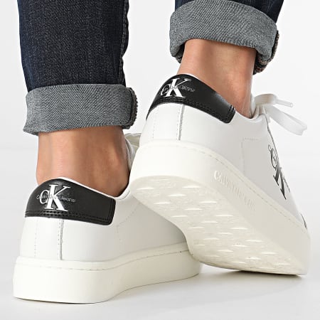 Calvin Klein - Sneakers classiche Cupsole Lace Up 1269 Bright White Black da donna