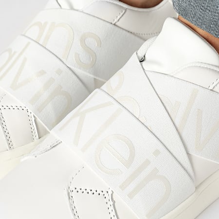 Calvin Klein - Sneakers classiche Cupsole Elastic 0911 Bianco brillante Bianco crema