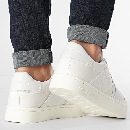 Calvin Klein - Sneakers classiche Cupsole Elastic 0911 Bianco brillante Bianco crema