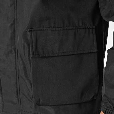 Classic Series - Conjunto de chaqueta negra con cremallera y pantalón cargo