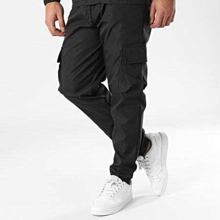 Classic Series - Set giacca con zip e pantaloni cargo neri