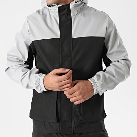 Classic Series - Set giacca con zip e pantaloni cargo grigio nero