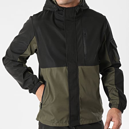 Classic Series - Conjunto de chaqueta con cremallera y pantalón cargo caqui verde negro