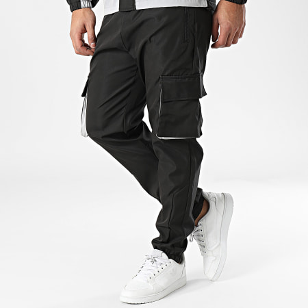 Classic Series - Set giacca con zip e pantaloni cargo grigio nero