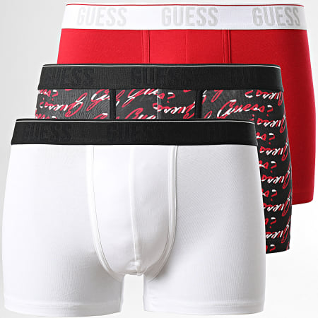 Guess - Set di 3 boxer U3BG25 nero bianco rosso