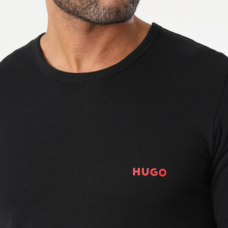 HUGO - Lot De 3 Tee Shirts Manches Longues 50492631 Noir