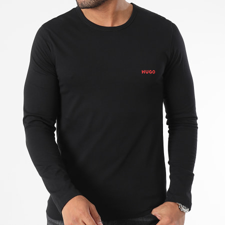 HUGO - Lote de 3 camisetas de manga larga 50492631 Negro
