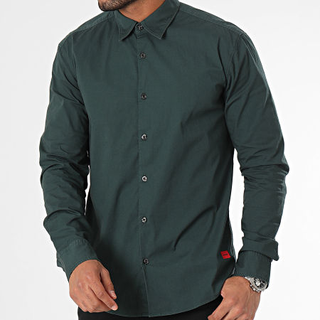 HUGO - Chemise Manches Longues Ermo 50500216 Vert Bouteille