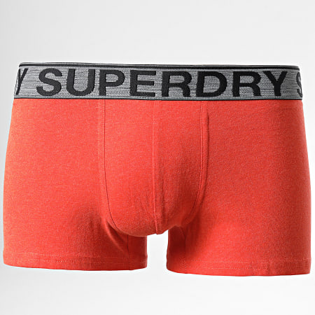 Superdry - Juego De 3 M3110450A Negro Naranja Gris Heather Boxers