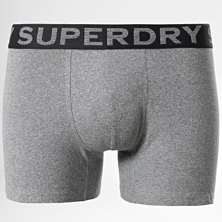 Superdry - Set van 3 boxers M3110452A Zwart Oranje Heather Grijs