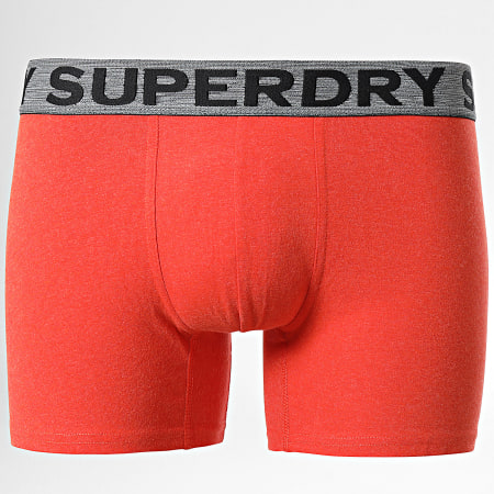 Superdry - Set van 3 boxers M3110452A Zwart Oranje Heather Grijs