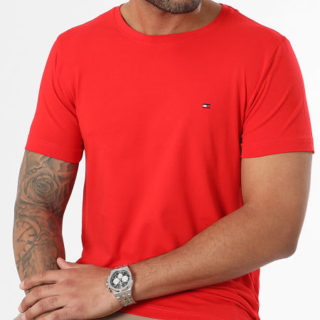 Tommy Hilfiger - Slim Stretch Camiseta 0800 Rojo