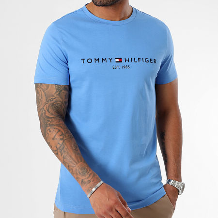 Tommy Hilfiger - Maglietta Slim Logo 1797 Azzurro