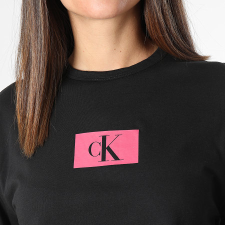 Calvin Klein - Tee Shirt Crop Femme QS6946E Noir