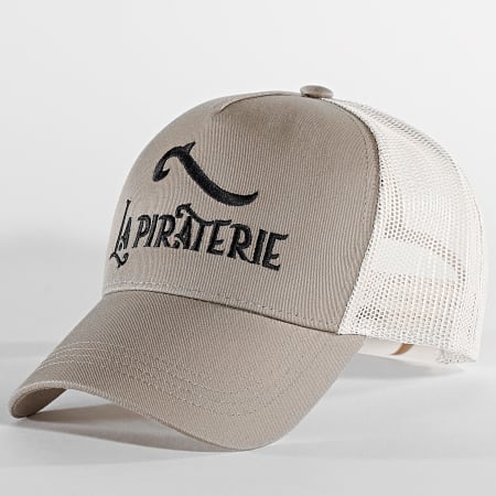 La Piraterie - Cappellino beige con logo Trucker