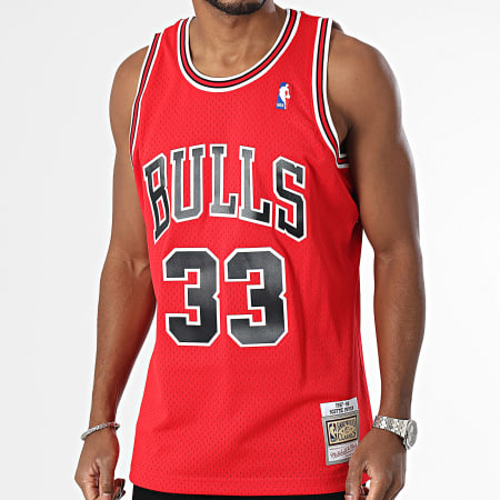 Mitchell and Ness Maglia Chicago Bulls Swingman Road Basket Scottie Pippen Rosso Ryses