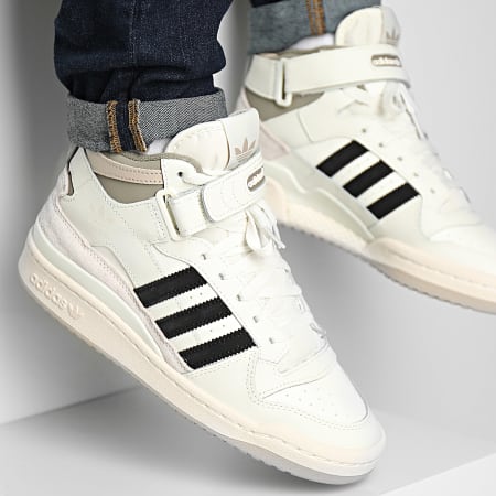 Adidas Originals - Forum Mid Sneakers IE7219 Off White Core Black Wonder Beige
