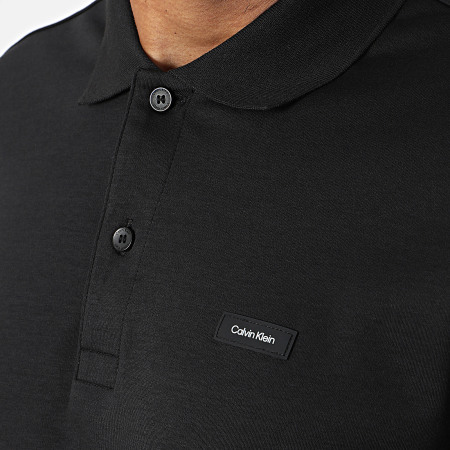 Calvin Klein - Polo Slim in cotone liscio a manica corta 1657 nero