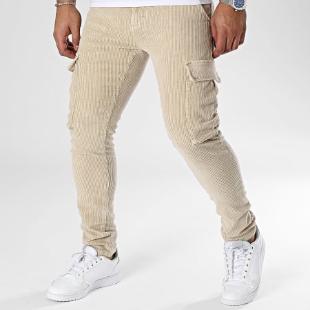 Indicode Jeans - Pantalon Cargo Trisdom 65-318 Beige