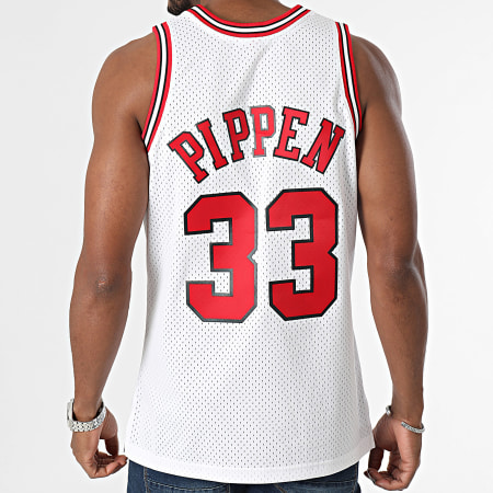 Mitchell and Ness - Camiseta de baloncesto Chicago Bulls Home Swingman Scottie Pippen Blanca