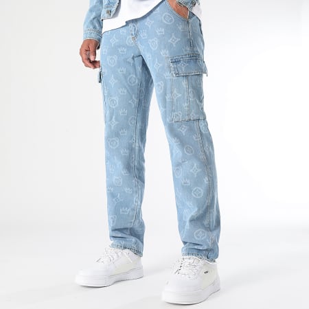 Teddy Yacht Club - Atelier Paris 0017 Set giacca di denim blu e jeans larghi