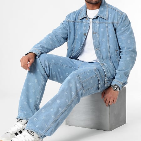 Teddy Yacht Club - Street Couture 0018 Set giacca di jeans e jeans blu grande