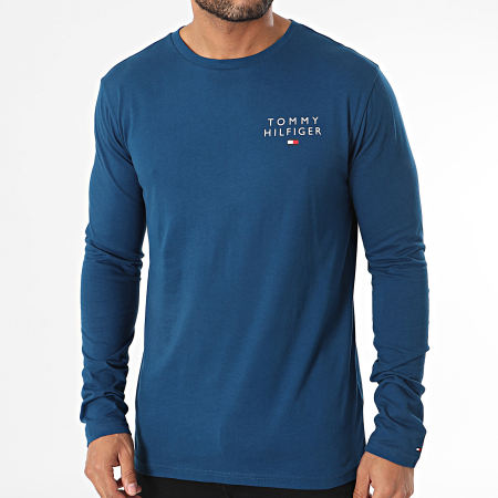 Tommy Hilfiger - Tee Shirt Manches Longues Logo 2984 Bleu Marine
