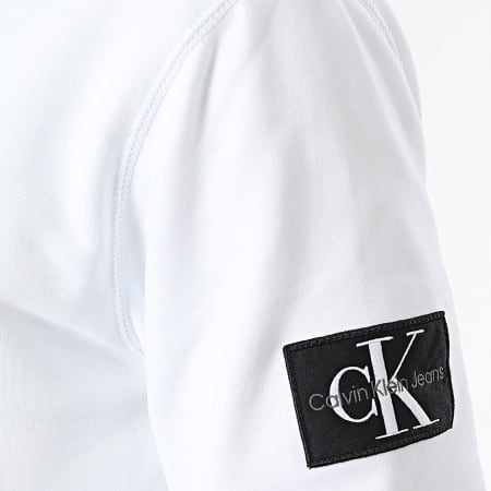 Calvin Klein - Sweat Capuche Badge 3430 Blanc