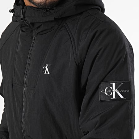 Calvin Klein - 4698 Giacca nera con cappuccio e zip